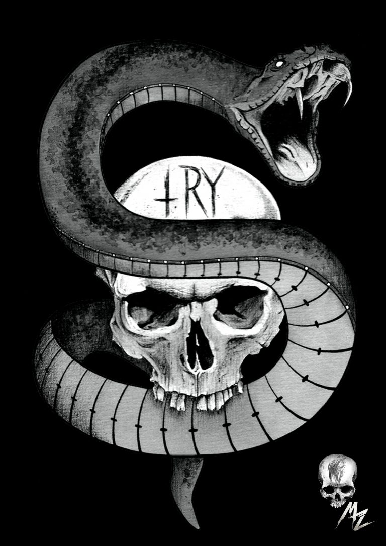 Manza April Darkart Ballpointpen Artist Illustration Terry Stirner logo hardcore technohardcore